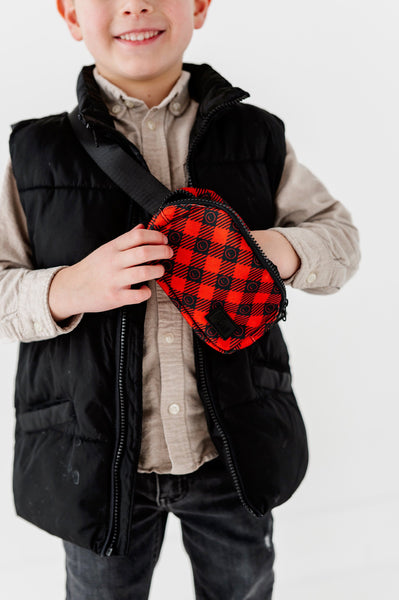 The Camp Bag - Buffalo Plaid Kids Fanny Bag