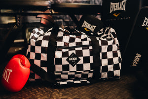 Black Checkered Weekender Bag