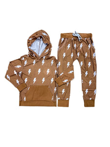 Camel Bolt Ribbed Jogger Set