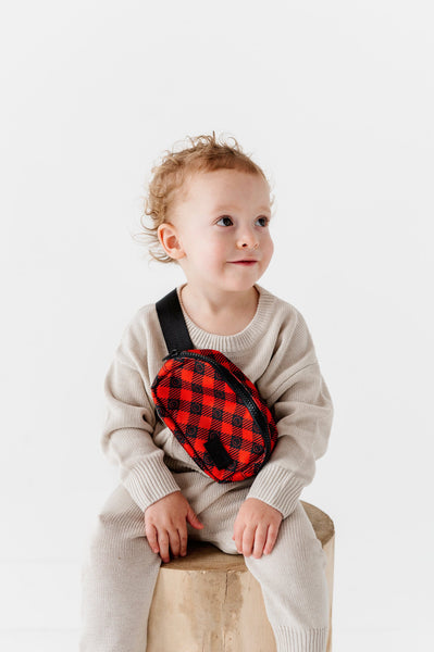 The Camp Bag - Buffalo Plaid Kids Fanny Bag