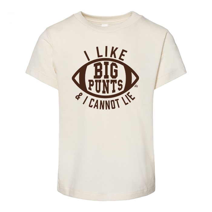 I like big punts & I cannot lie kids football tee