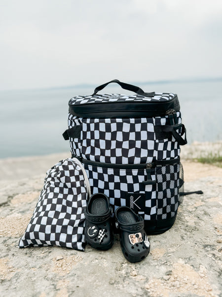 Wavy Check insulated Multi-Use Backpack