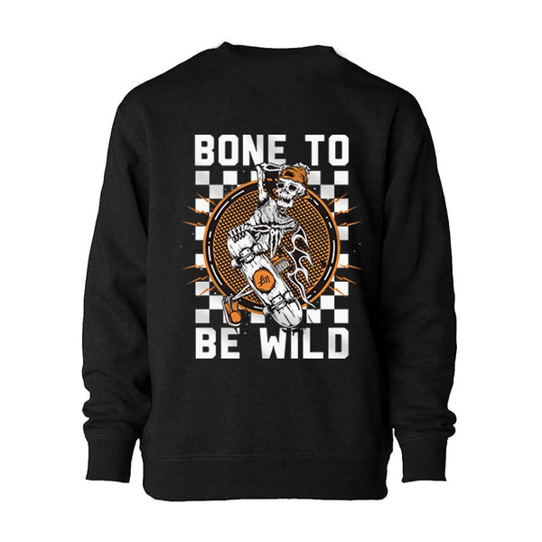 Bone to be Wild Long Sleeve Kids Tee - Back View