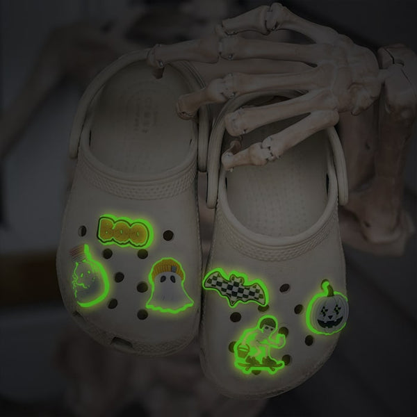 Check or Treat Glow in the Dark Halloween Charms for Crocs (Glowing)