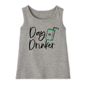 Day Drinker Kids Tank Top - Grey - Ledger Nash Co