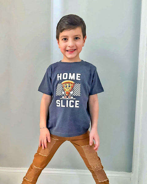 Home Slice Pizza Kids Tee - Model 1 - Ledger Nash Co