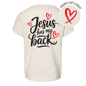 Jesus Has My Back Kids Tee - Ledger Nash Co