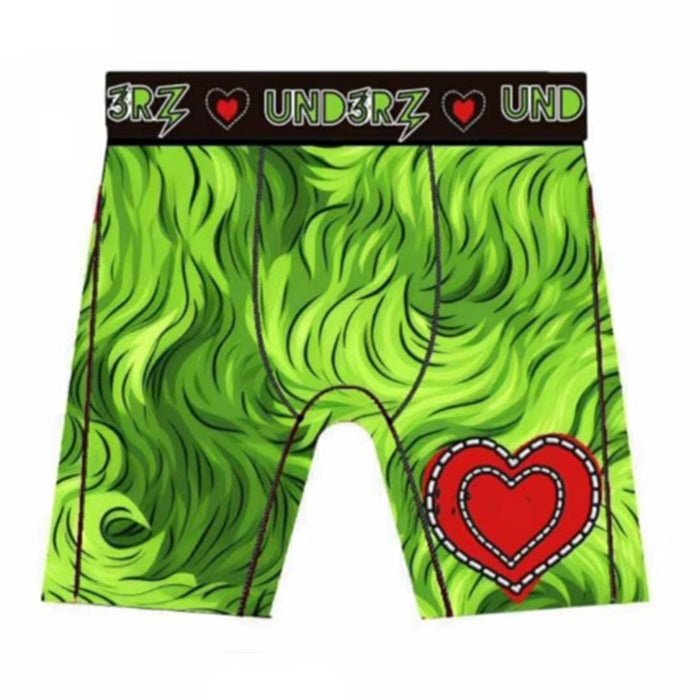 Kids Boxer Briefs - Green Menace - The Grinch with Heart