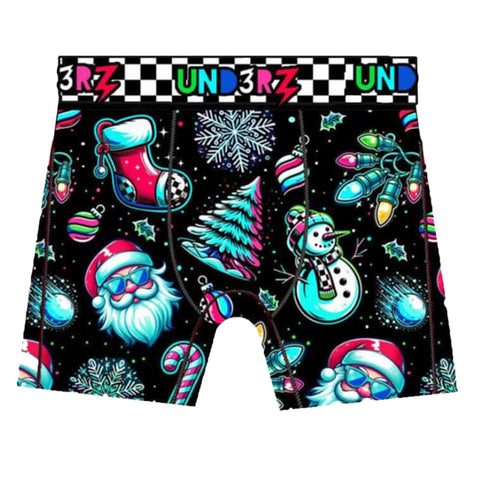 Kids boxer briefs - Neon Christmas underwear