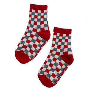 Kids Socks - Red & Blue Checkered - Ledger Nash Co