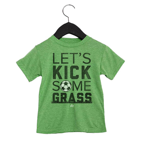 Let's Kick Some Grass Kids Soccer Tee - Back - Ledger Nash Co