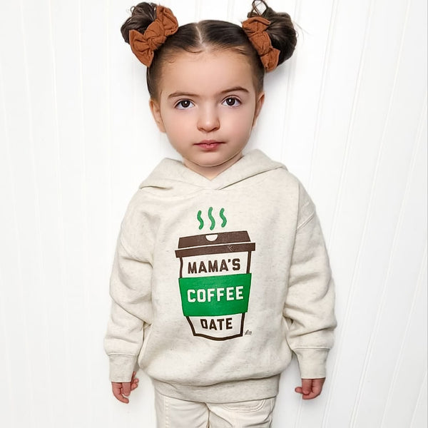 Mama's Coffee Date Hooded Sweatshirt Model 1