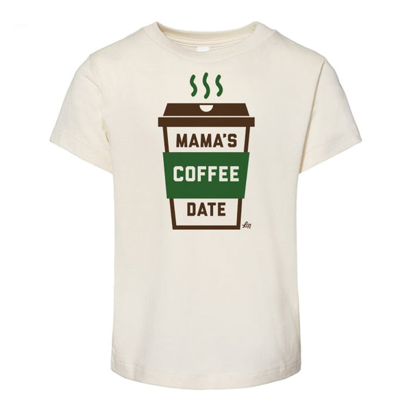 Mamas Coffee Date Kids Tee- Natural - Ledger Nash Co