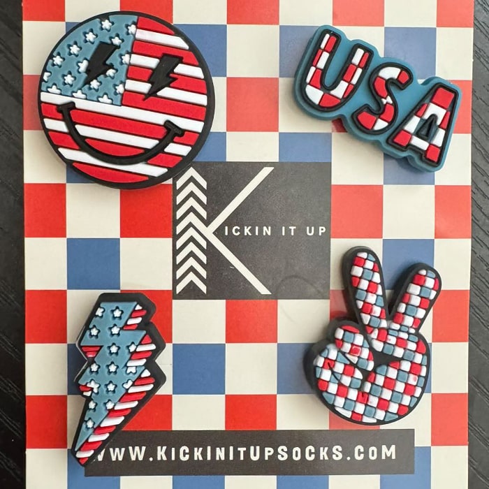 Patriotic Croc Style Shoe Charms - Ledger Nash Co