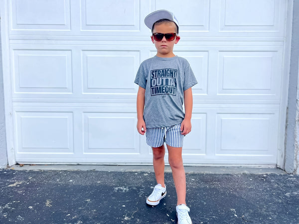 Straight Outta Timeout Kids Tee - Model 3- Ledger Nash Co