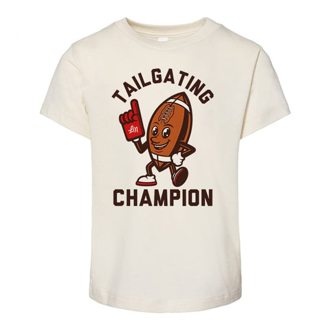 Tailgating Champion Kids Football Tee - Ledger Nash Co