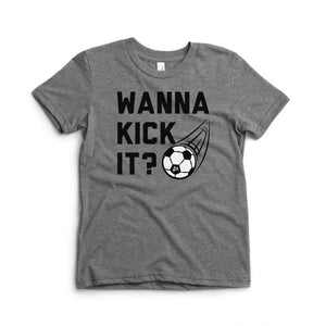 Wanna Kick It Kids Soccer Tee - Ledger Nash Co